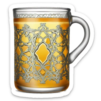 moroccan tea glass sticker