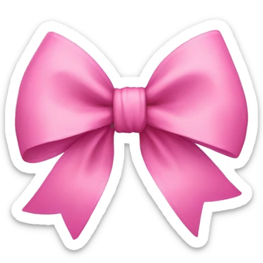 Pink bow sticker