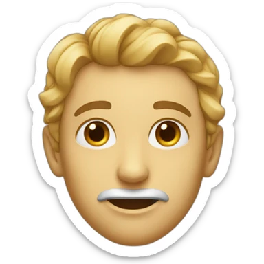 Visage qui sourit avec une larme sticker