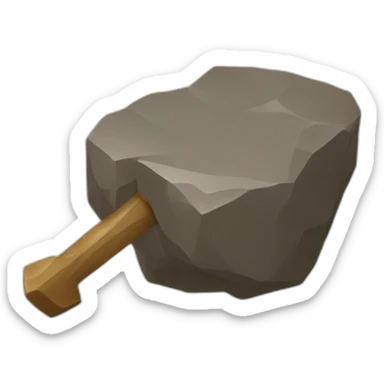 a nugget mined by a pickaxe sticker