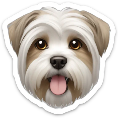 West Highland White terrier, brown/gray combination of a Shih-tzu and a Malthezer sticker