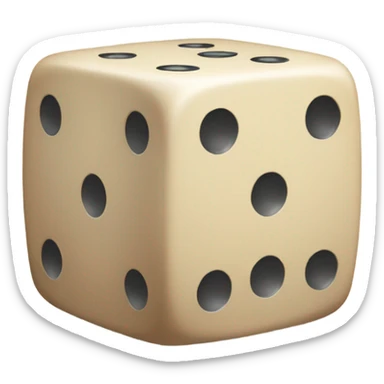 Beige dice sticker