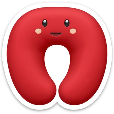 red Travel Neck Pillow sticker