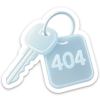 A set of 3D rendered car keys with a distinctive key fob displaying "404" - suggesting you can't start/access what you're looking for, but EuroHub has the keys to help you find the right page. sticker