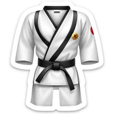 karate black belt icon sticker