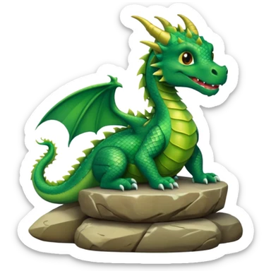 A cute dragon sitting on a throne sticker