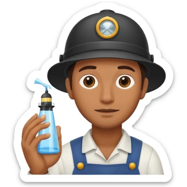 lighthouse Keeper with cleaning lens sticker