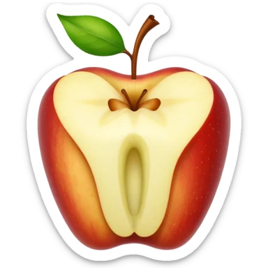 Apple core sticker