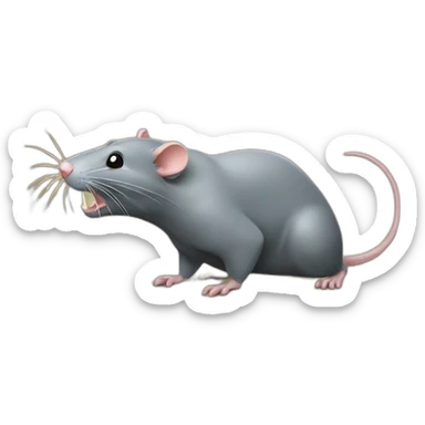 giant rat escaping to survive sticker