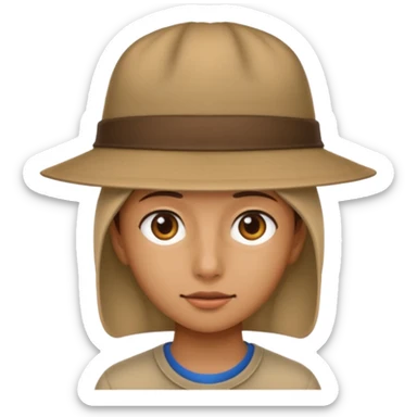 Person faced away looking behind them sticker