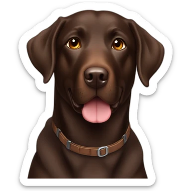 A chocolate labrador crossed with a beauceron sticker