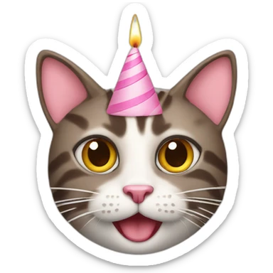cat-with-birthday-cake sticker