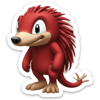 Knuckles the echidna sticker