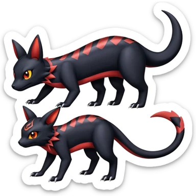 Salandit-Umbreon-Noibat-Litten-Hybrid (Full body) sticker