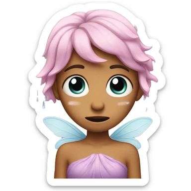 crying fairy sticker