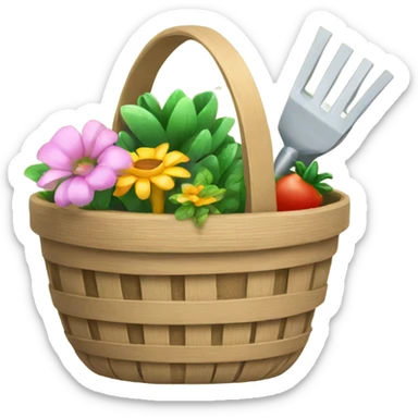 gardening basket sticker