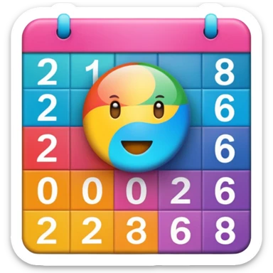 2026 new year calendar sticker