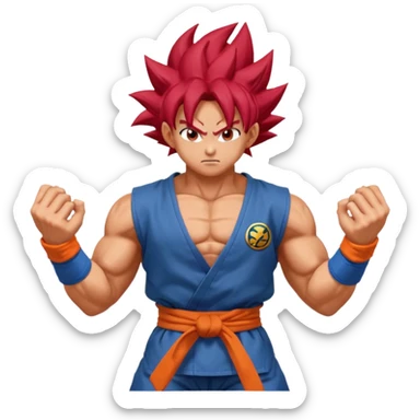 Goku super saiyan god sticker