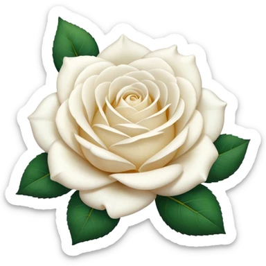 Beyaz gül sticker