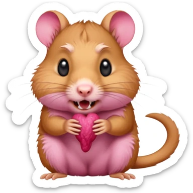 a Rabid Gerbil begging for food sticker