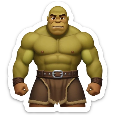 Black Shrek gigachad sticker