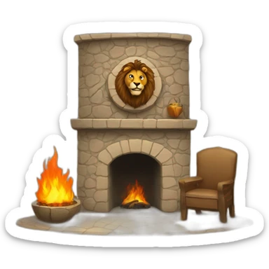 hearth and lion sticker