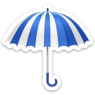 umbrella summer blue and withe sticker