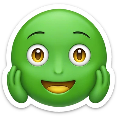 generate a 2d emoji in green to represent how many users currently online sticker