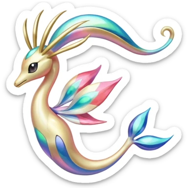 Shiny Meloetta-Cresselia-Milotic-Pokémon-Fakémon-fusion, full body sticker