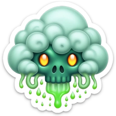 a poisonous cloud of gas, dark swamp color, realism sticker
