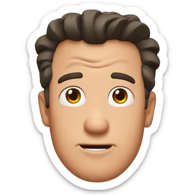 Chandler Bing face sticker