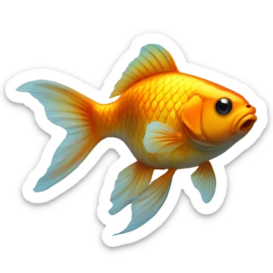 Gold fish sticker