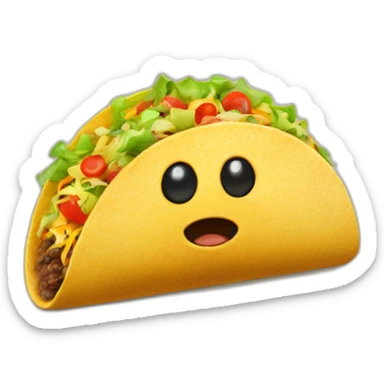Taco with eyeballs sticker
