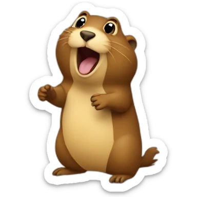 gopher singing sticker
