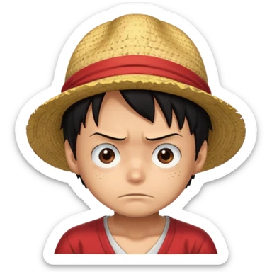luffy un peu sérieux mais pas trop sticker