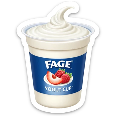 Yogurt cup Fage sticker