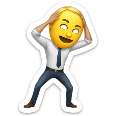 finance bro aggressively dabbing sticker