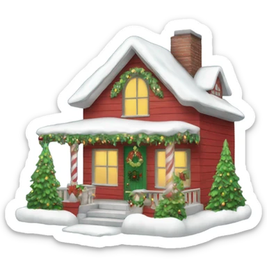 Christmas house sticker