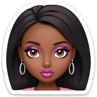 spanish beauty standard, pretty bratz baddie, black eyeliner sticker