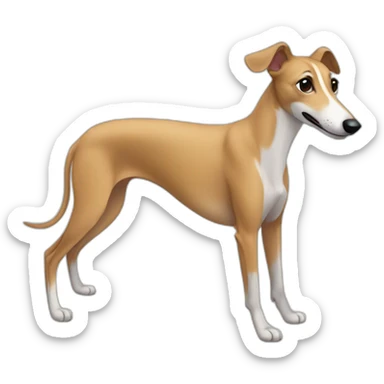 Fawn greyhound sticker