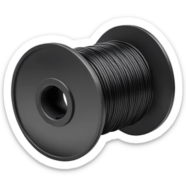 spool of black filament sticker