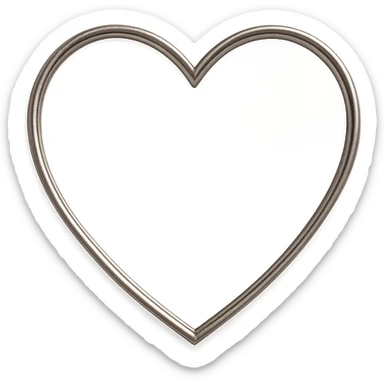 romantic heart-shaped mirror sticker