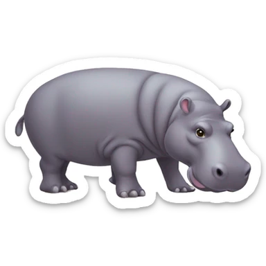 hippo sticker