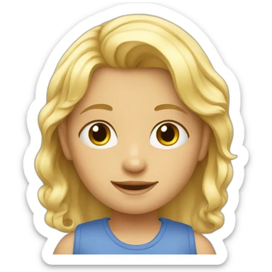 blonde child sticker