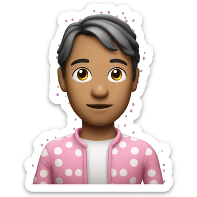 Pink poka dot sting Rey  sticker