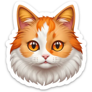 Cat with star eyes sticker