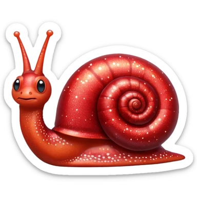 red glitter snail sticker