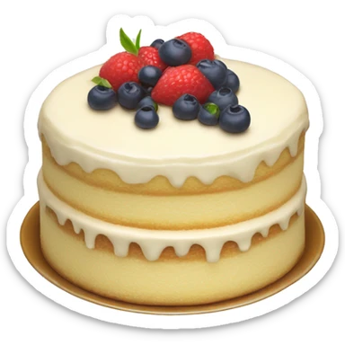 vanilla cake with vanilla topping sticker