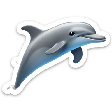 dolphin jumping out of the water with rainbows and sparkles behind it  sticker