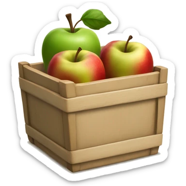 Canasta con manzanas sticker
